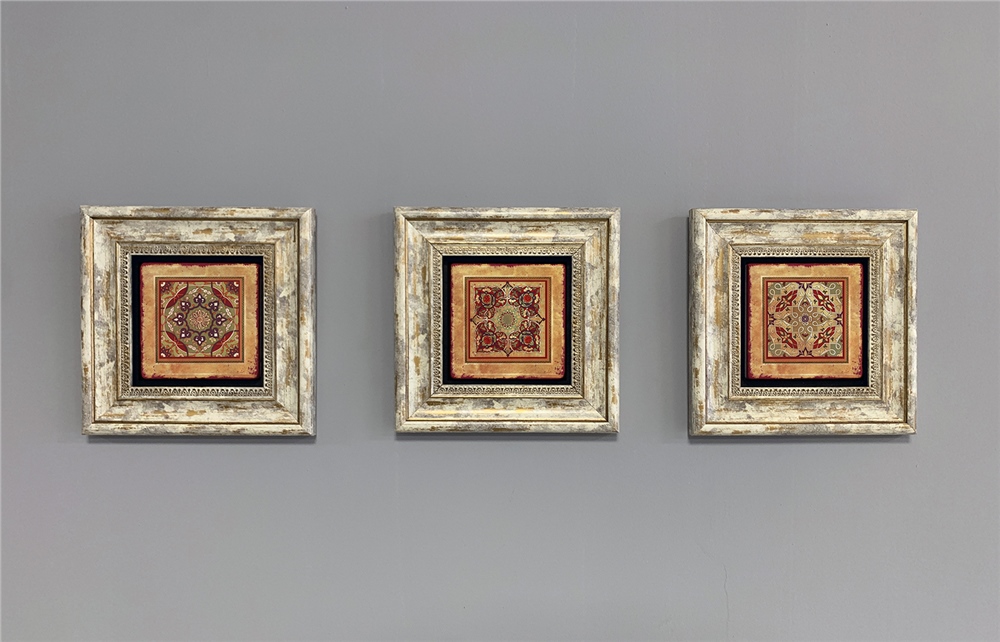 OSCAR STONE DECOR 3'lü ÇERÇEVELİ DOĞALTAŞ DUVAR DEKORU / 3CDD-40-321 (WALL DECOR)