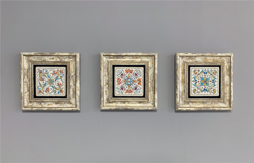 OSCAR STONE DECOR 3'lü ÇERÇEVELİ DOĞALTAŞ DUVAR DEKORU / 3CDD-40-323 (WALL DECOR)