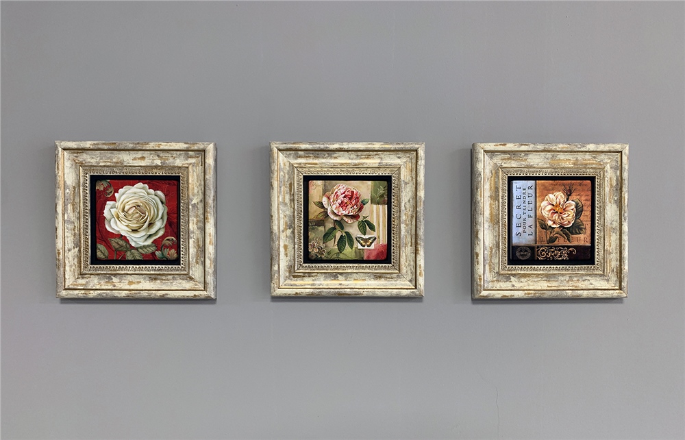 OSCAR STONE DECOR 3'lü ÇERÇEVELİ DOĞALTAŞ DUVAR DEKORU / 3CDD-40-287 (WALL DECOR)
