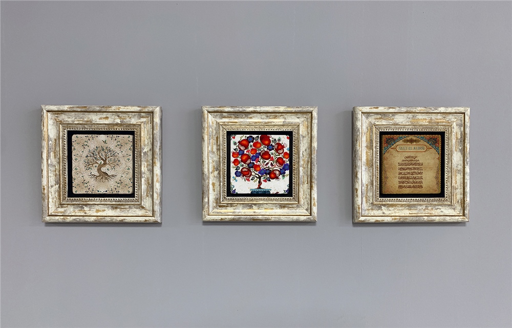 OSCAR STONE DECOR 3'lü ÇERÇEVELİ DOĞALTAŞ DUVAR DEKORU / 3CDD-40-233 (WALL DECOR)