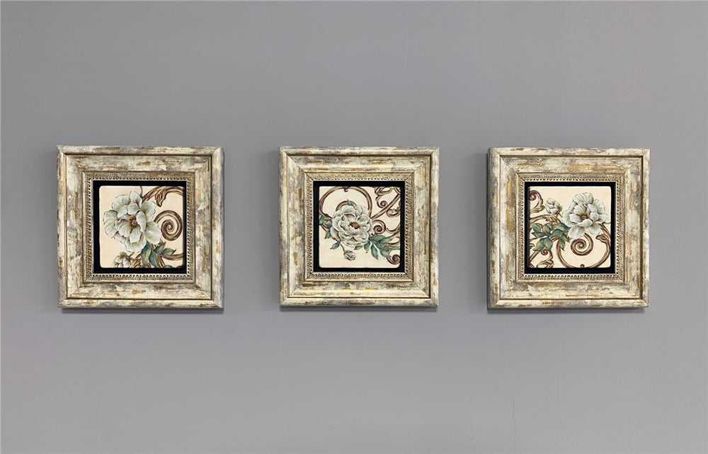 OSCAR STONE DECOR 3'lü ÇERÇEVELİ DOĞALTAŞ DUVAR DEKORU / 3CDD-40-330 (WALL DECOR)