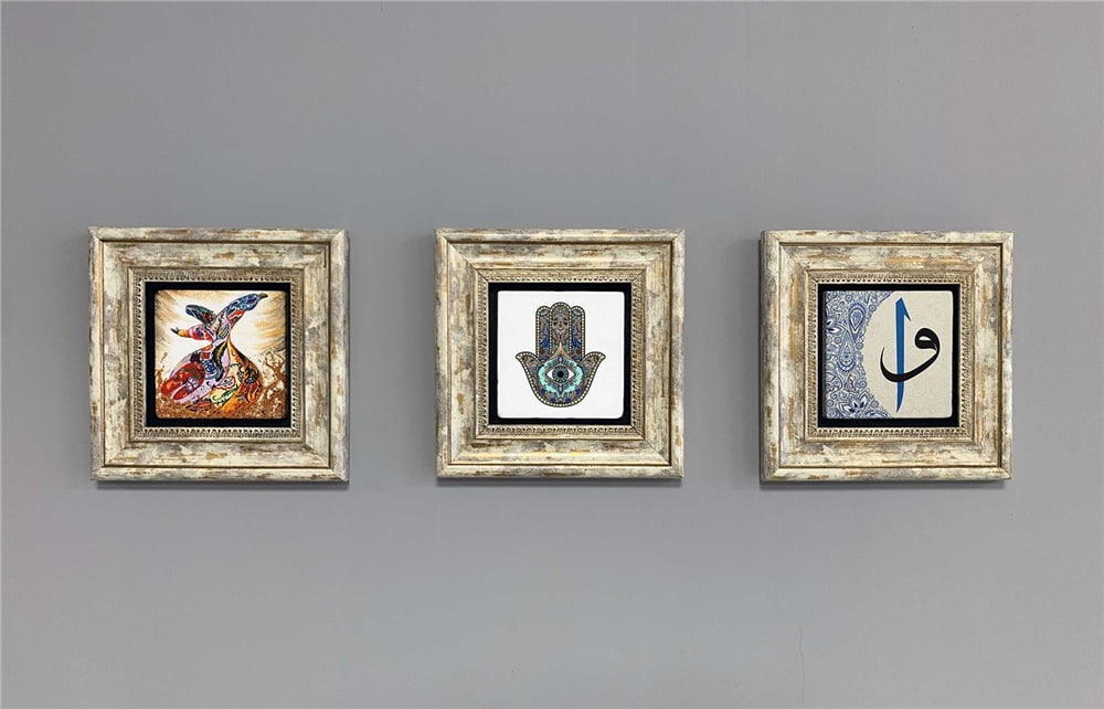 OSCAR STONE DECOR 3'lü ÇERÇEVELİ DOĞALTAŞ DUVAR DEKORU / 3CDD-40-373 (WALL DECOR)