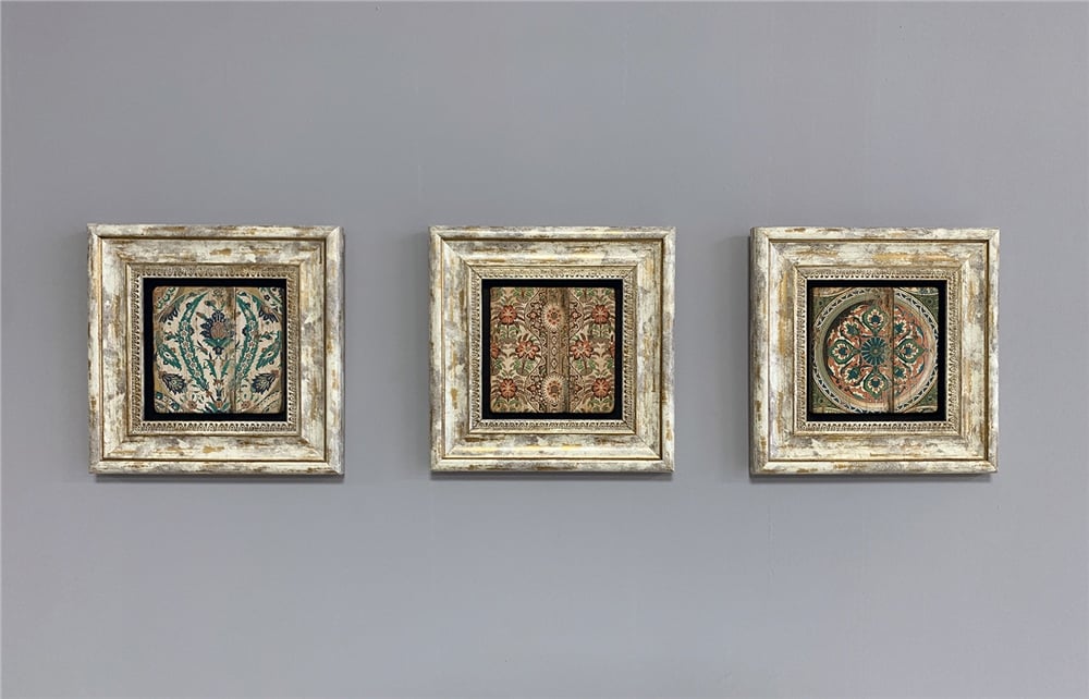 OSCAR STONE DECOR 3'lü ÇERÇEVELİ DOĞALTAŞ DUVAR DEKORU / 3CDD-40-266 (WALL DECOR)