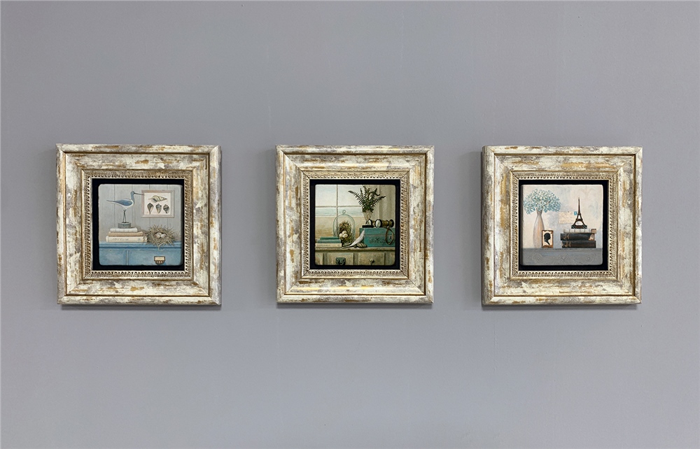 OSCAR STONE DECOR 3'lü ÇERÇEVELİ DOĞALTAŞ DUVAR DEKORU / 3CDD-40-263 (WALL DECOR)