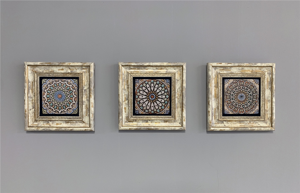 OSCAR STONE DECOR 3'lü ÇERÇEVELİ DOĞALTAŞ DUVAR DEKORU / 3CDD-40-334 (WALL DECOR)
