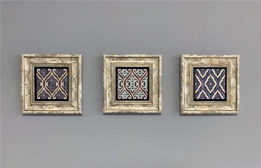 OSCAR STONE DECOR 3'lü ÇERÇEVELİ DOĞALTAŞ DUVAR DEKORU / 3CDD-40-314 (WALL DECOR)