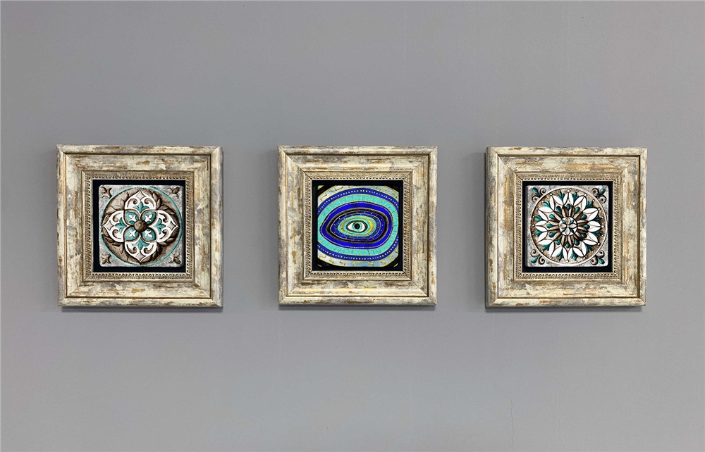 OSCAR STONE DECOR 3'lü ÇERÇEVELİ DOĞALTAŞ DUVAR DEKORU / 3CDD-40-400 (WALL DECOR)