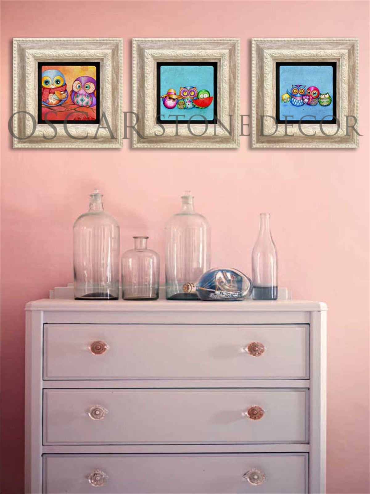 OSCAR STONE DECOR 3'lü ÇERÇEVELİ DOĞALTAŞ DUVAR DEKORU / 3CDD-10-001 (WALL DECOR)