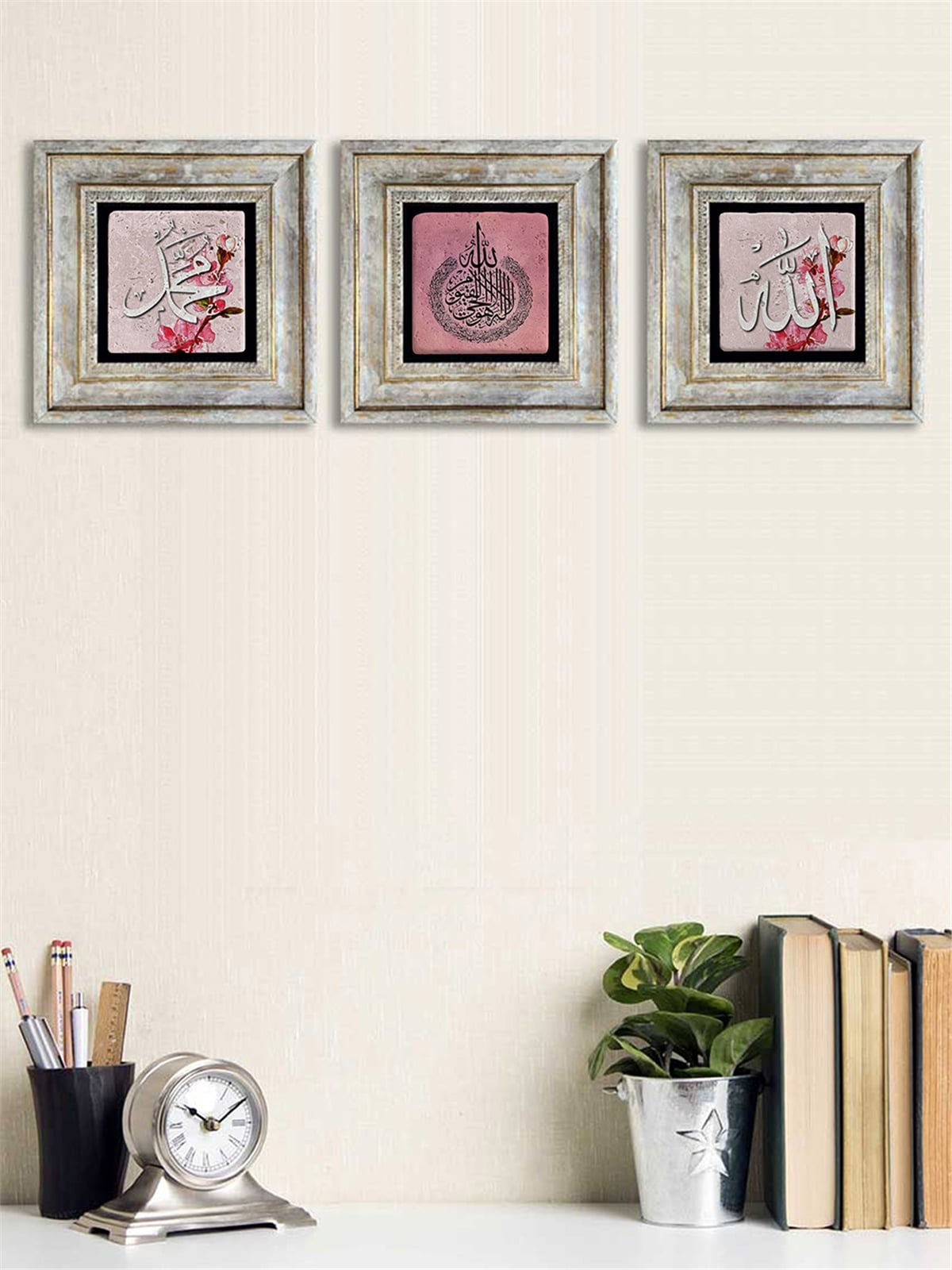 OSCAR STONE DECOR 3'lü ÇERÇEVELİ DOĞALTAŞ DUVAR DEKORU / 3CDD-40-019 (WALL DECOR)