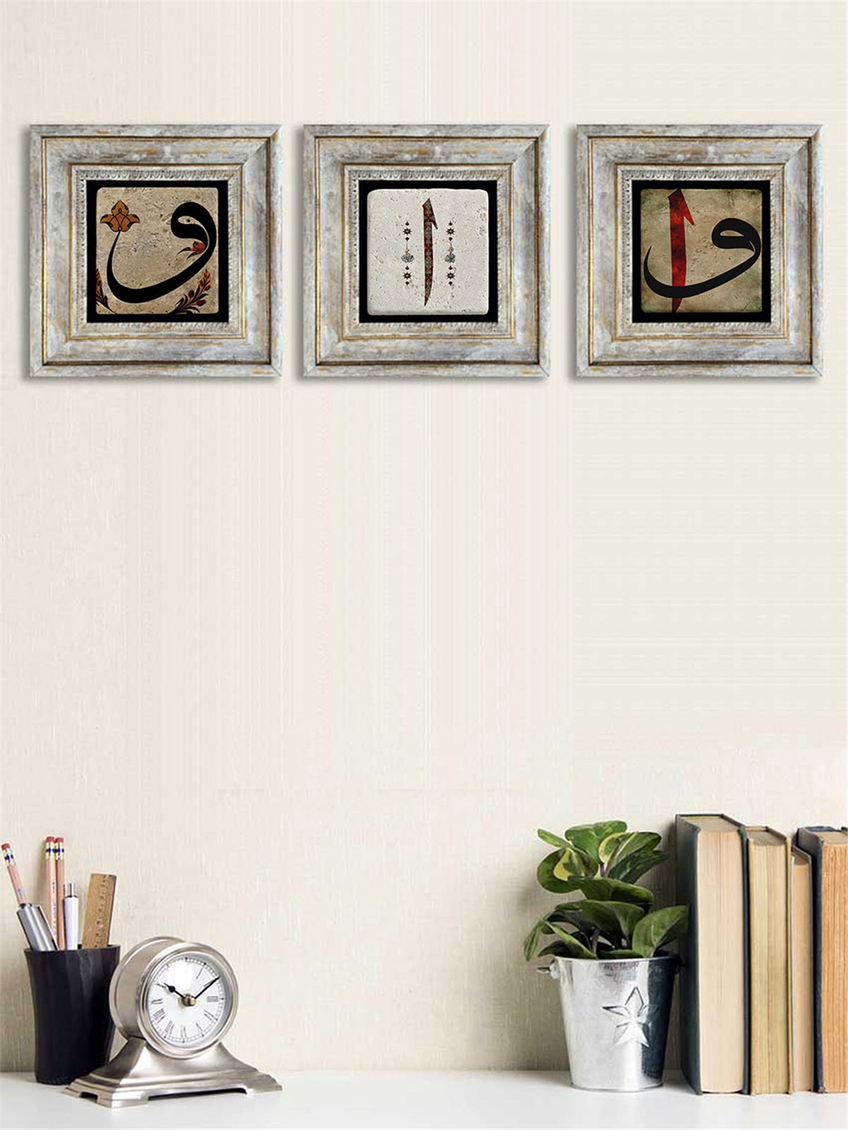 OSCAR STONE DECOR 3'lü ÇERÇEVELİ DOĞALTAŞ DUVAR DEKORU / 3CDD-40-021 (WALL DECOR)