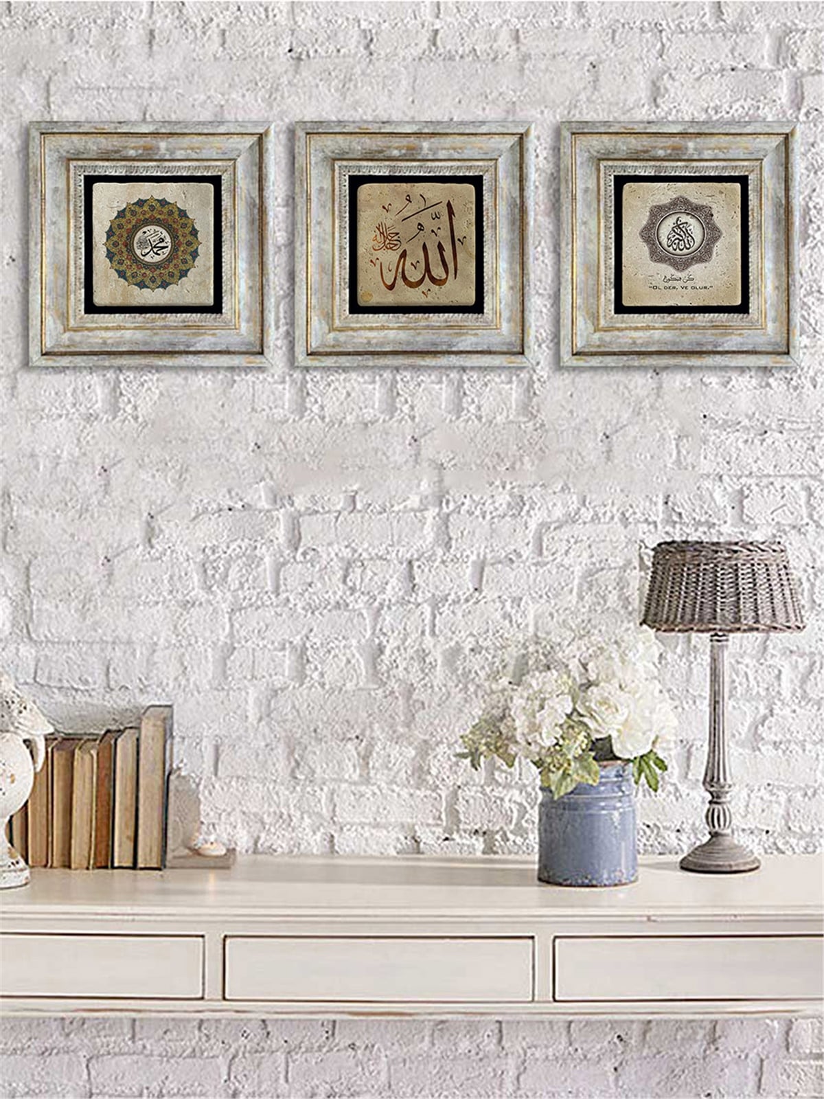 OSCAR STONE DECOR 3'lü ÇERÇEVELİ DOĞALTAŞ DUVAR DEKORU / 3CDD-40-031 (WALL DECOR)
