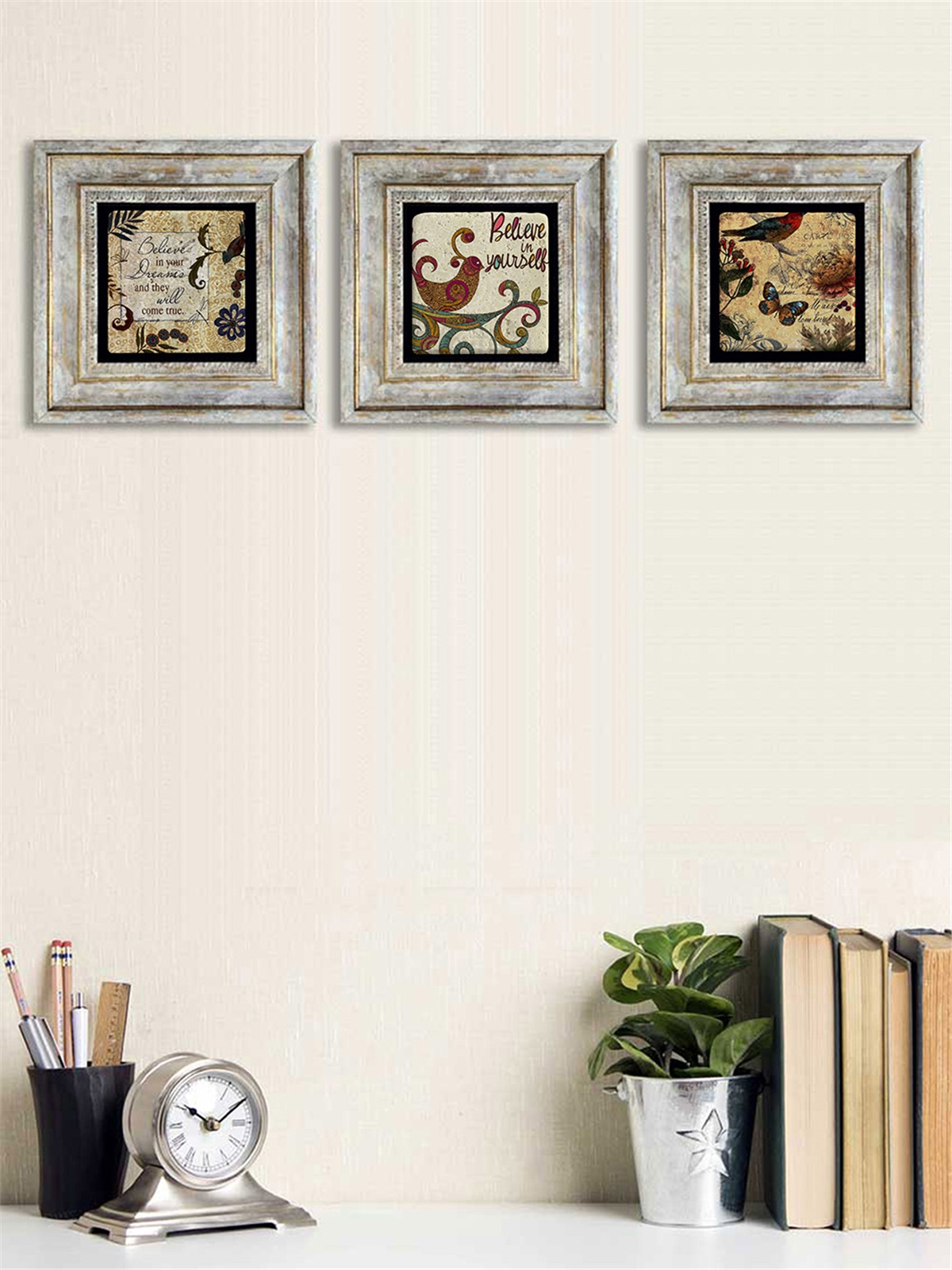OSCAR STONE DECOR 3'lü ÇERÇEVELİ DOĞALTAŞ DUVAR DEKORU / 3CDD-40-083 (WALL DECOR)