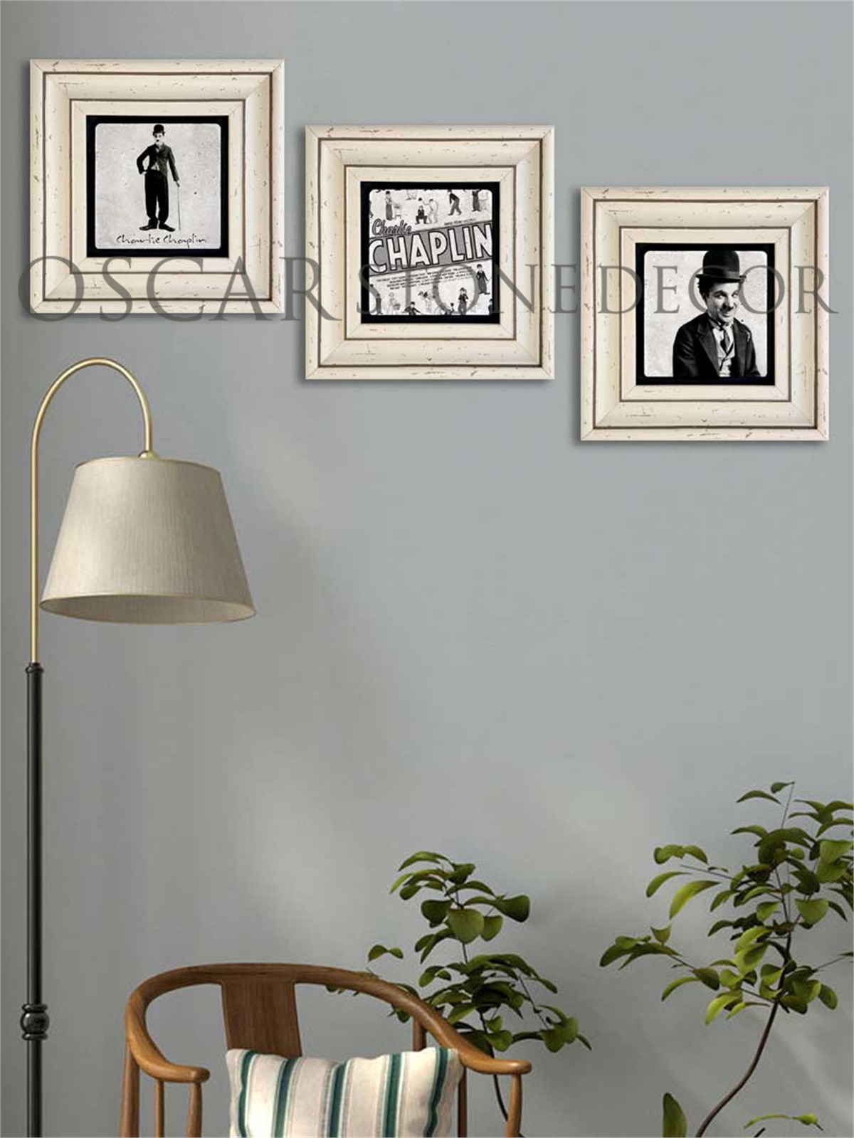 OSCAR STONE DECOR 3'lü ÇERÇEVELİ DOĞALTAŞ DUVAR DEKORU / 3CDD-10-001 (WALL DECOR)