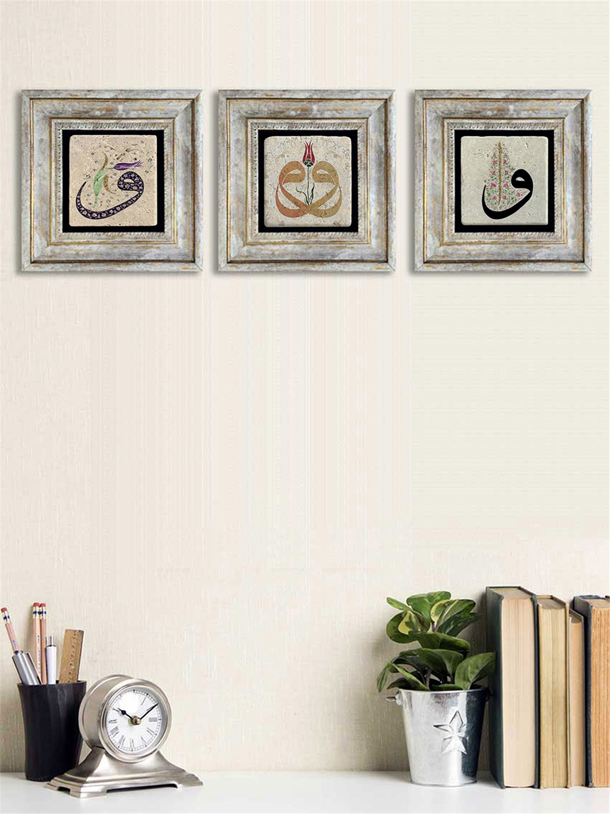 OSCAR STONE DECOR 3'lü ÇERÇEVELİ DOĞALTAŞ DUVAR DEKORU / 3CDD-40-015 (WALL DECOR)