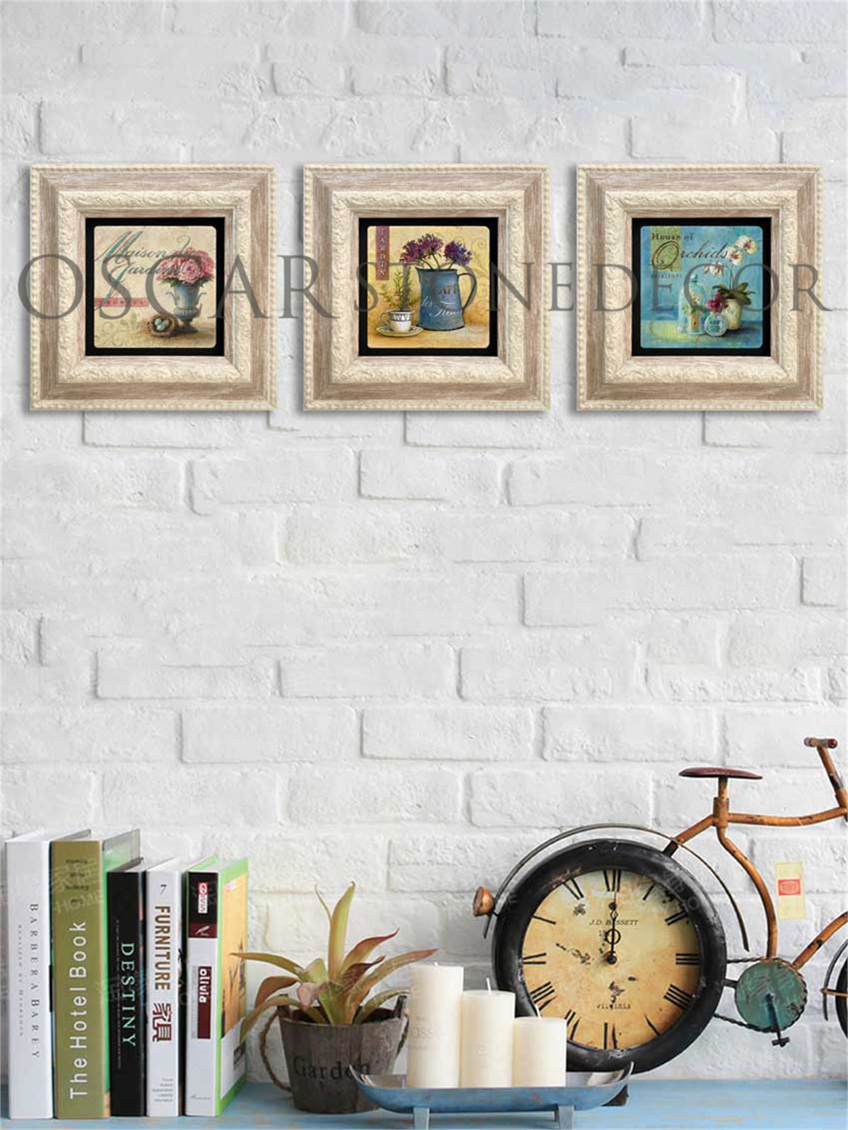OSCAR STONE DECOR 3'lü ÇERÇEVELİ DOĞALTAŞ DUVAR DEKORU / 3CDD-10-001 (WALL DECOR)