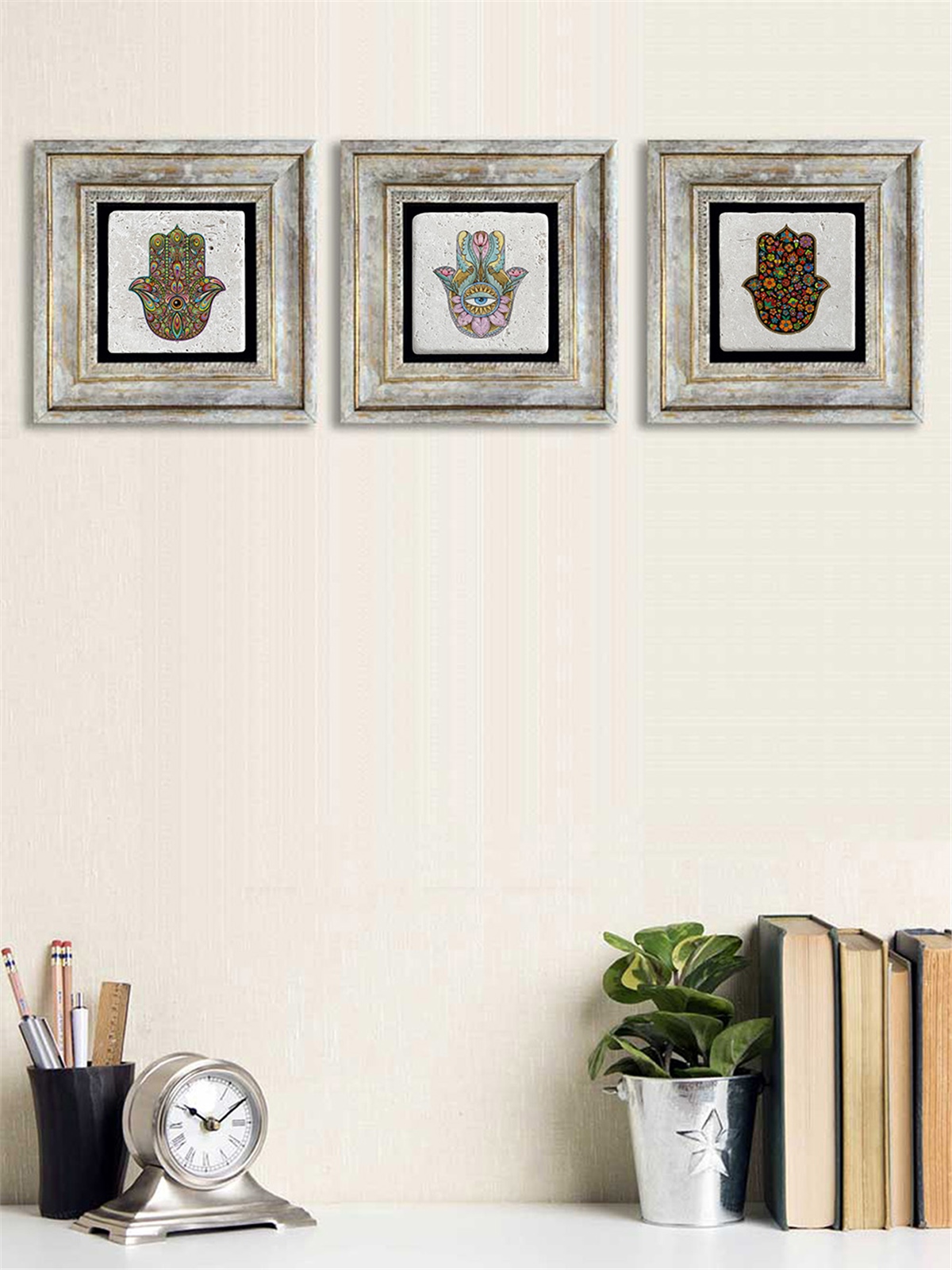 OSCAR STONE DECOR 3'lü ÇERÇEVELİ DOĞALTAŞ DUVAR DEKORU / 3CDD-40-056 (WALL DECOR)