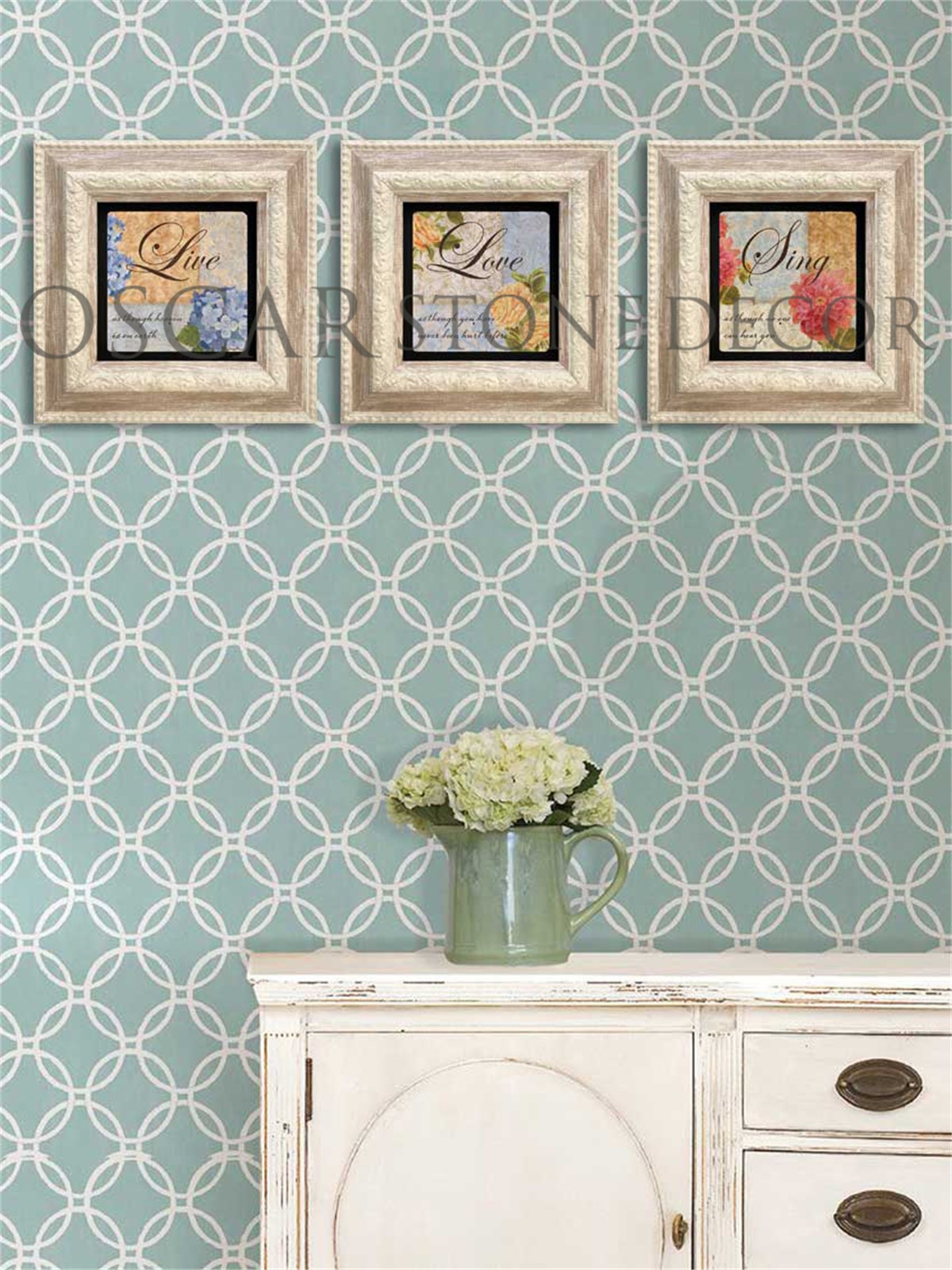 OSCAR STONE DECOR 3'lü ÇERÇEVELİ DOĞALTAŞ DUVAR DEKORU / 3CDD-10-001 (WALL DECOR)