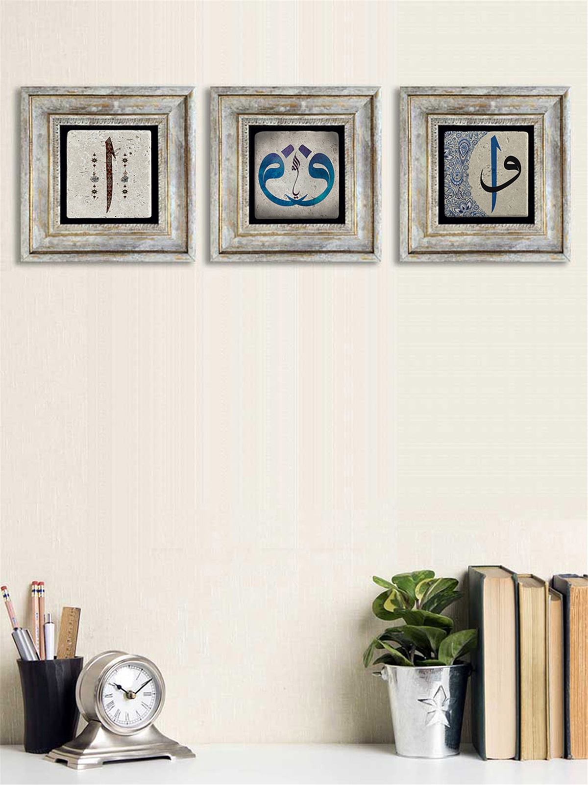 OSCAR STONE DECOR 3'lü ÇERÇEVELİ DOĞALTAŞ DUVAR DEKORU / 3CDD-40-016 (WALL DECOR)
