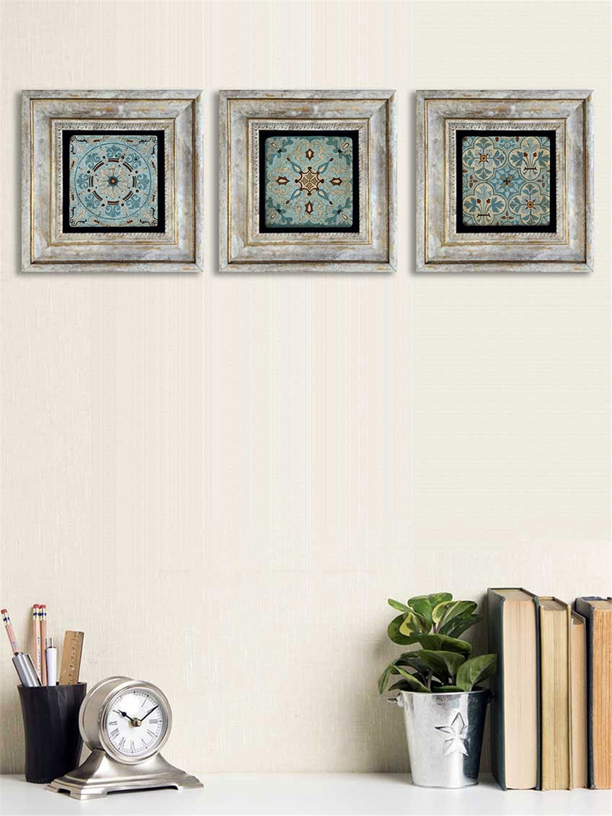 OSCAR STONE DECOR 3'lü ÇERÇEVELİ DOĞALTAŞ DUVAR DEKORU / 3CDD-40-087 (WALL DECOR)