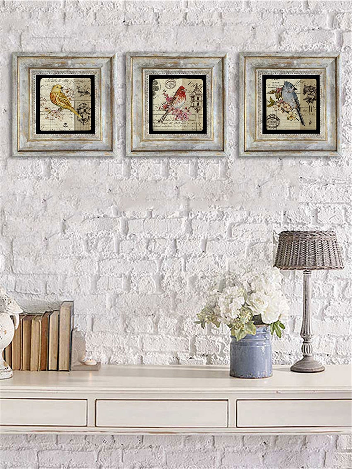 OSCAR STONE DECOR 3'lü ÇERÇEVELİ DOĞALTAŞ DUVAR DEKORU / 3CDD-40-077 (WALL DECOR)