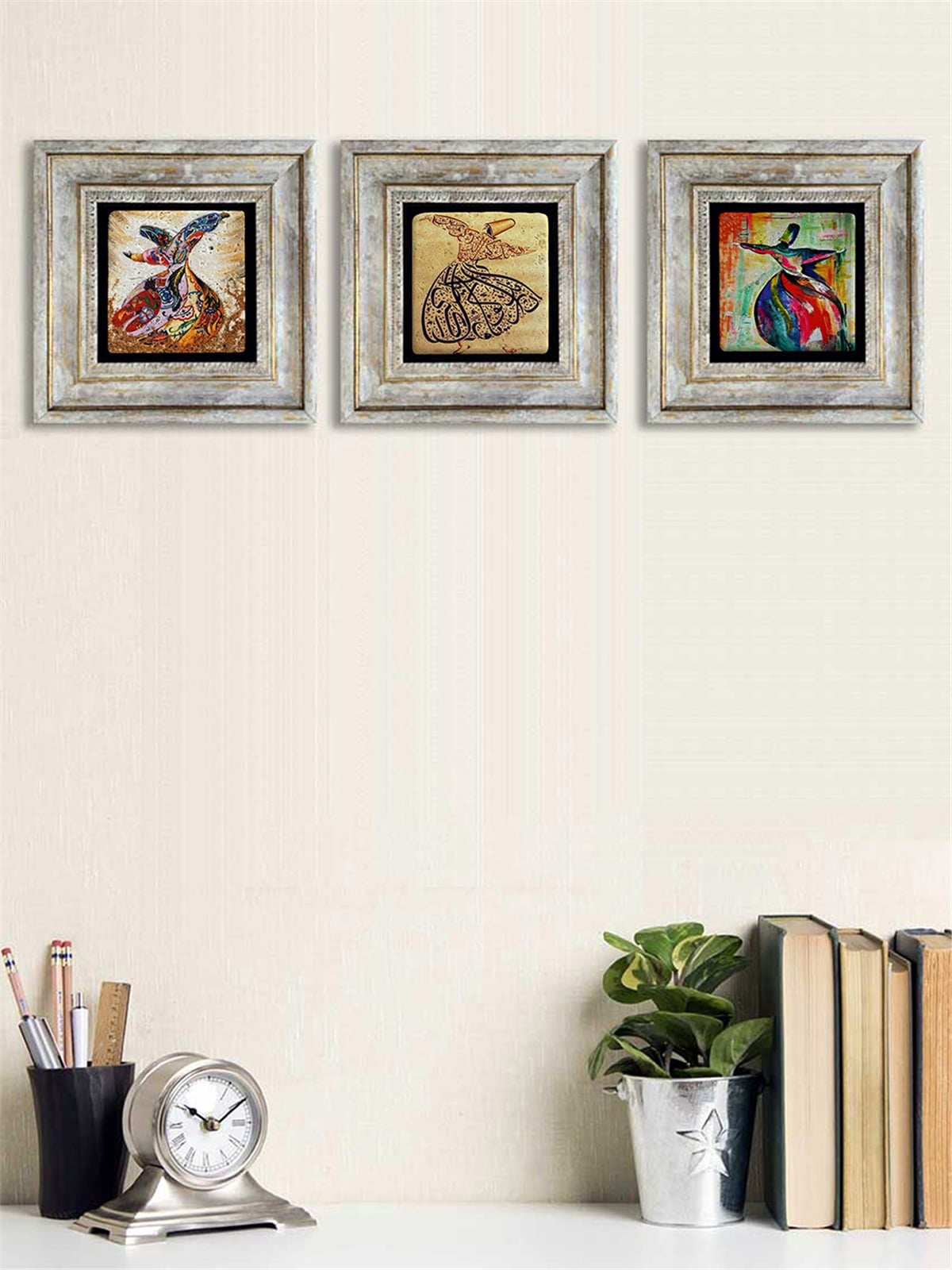 OSCAR STONE DECOR 3'lü ÇERÇEVELİ DOĞALTAŞ DUVAR DEKORU / 3CDD-40-025 (WALL DECOR)