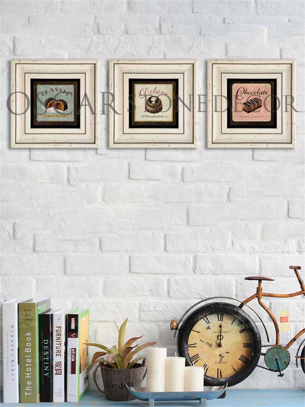 OSCAR STONE DECOR 3'lü ÇERÇEVELİ DOĞALTAŞ DUVAR DEKORU / 3CDD-10-001 (WALL DECOR)