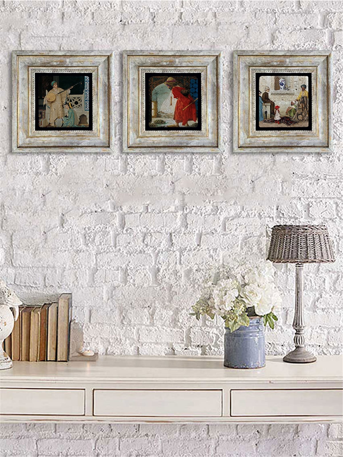 OSCAR STONE DECOR 3'lü ÇERÇEVELİ DOĞALTAŞ DUVAR DEKORU / 3CDD-40-061 (WALL DECOR)
