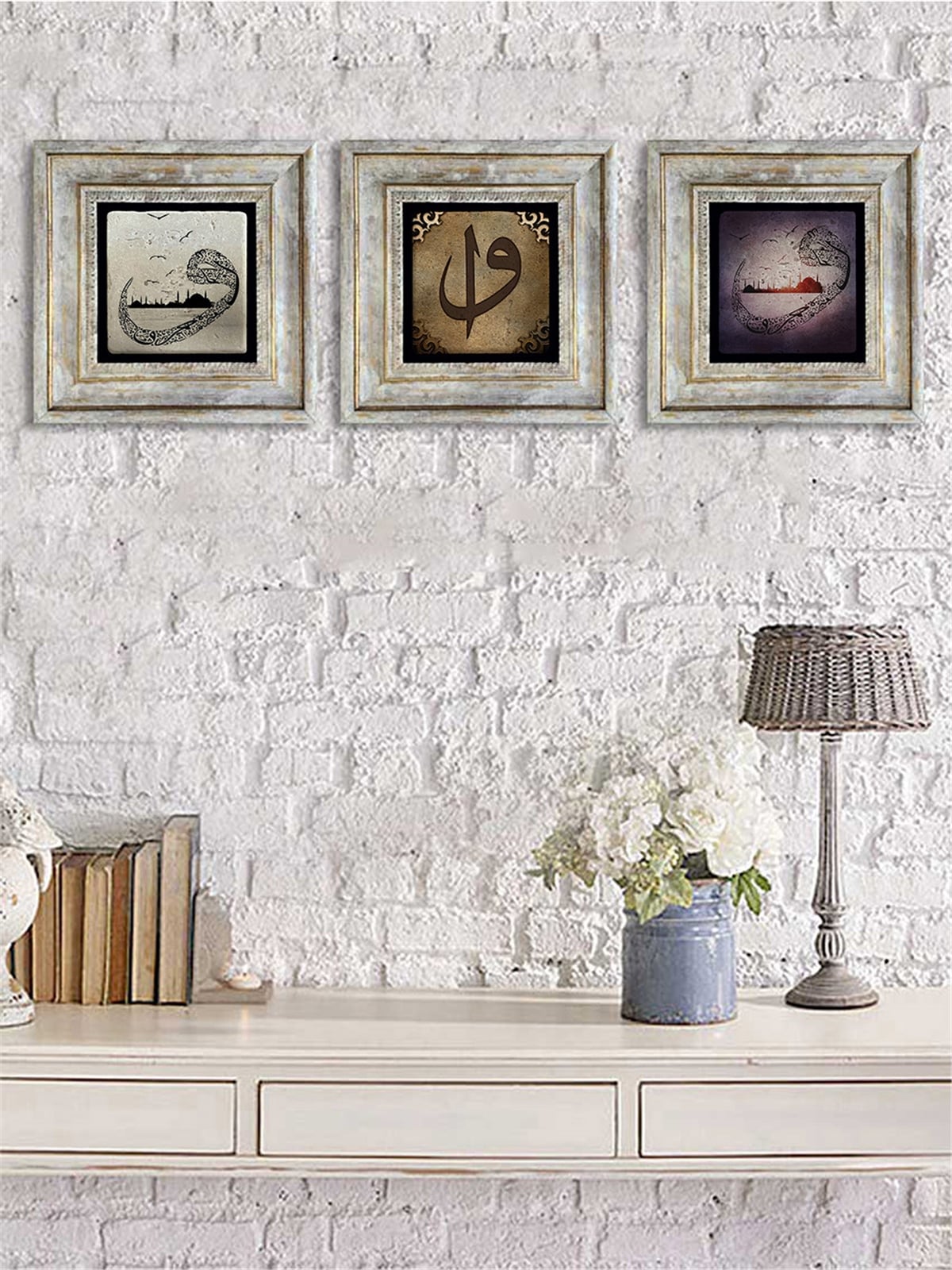 OSCAR STONE DECOR 3'lü ÇERÇEVELİ DOĞALTAŞ DUVAR DEKORU / 3CDD-40-030 (WALL DECOR)
