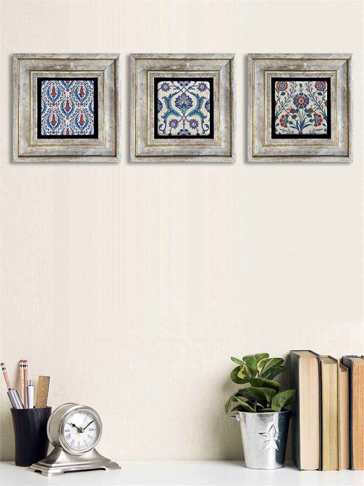 OSCAR STONE DECOR 3'lü ÇERÇEVELİ DOĞALTAŞ DUVAR DEKORU / 3CDD-40-046 (WALL DECOR)