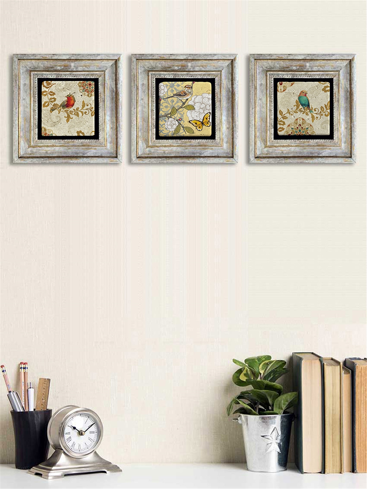 OSCAR STONE DECOR 3'lü ÇERÇEVELİ DOĞALTAŞ DUVAR DEKORU / 3CDD-40-096 (WALL DECOR)