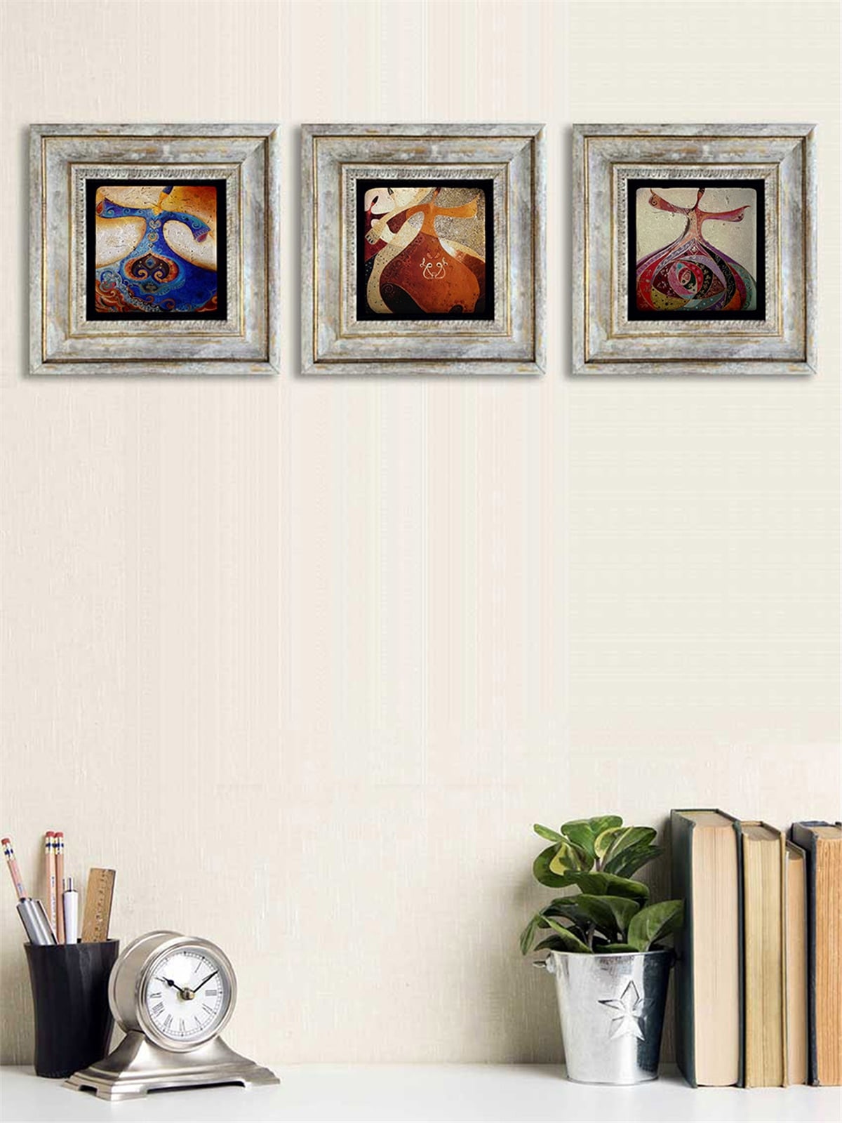 OSCAR STONE DECOR 3'lü ÇERÇEVELİ DOĞALTAŞ DUVAR DEKORU / 3CDD-40-053 (WALL DECOR)
