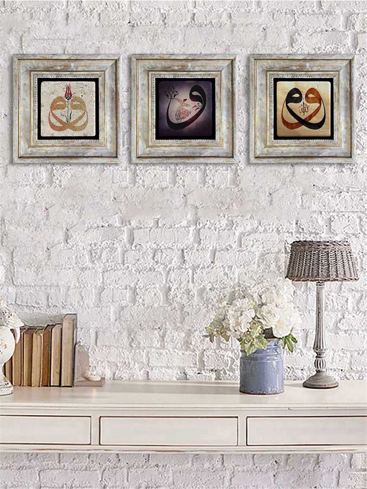OSCAR STONE DECOR 3'lü ÇERÇEVELİ DOĞALTAŞ DUVAR DEKORU / 3CDD-40-029 (WALL DECOR)