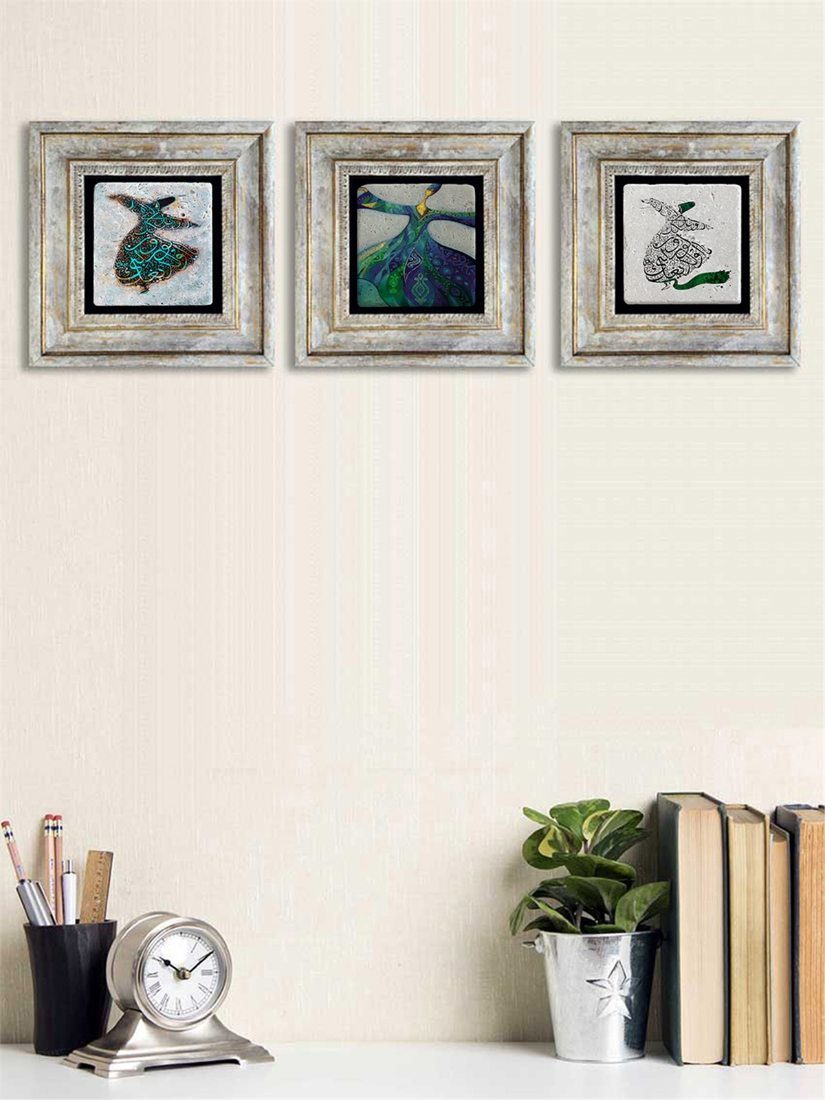 OSCAR STONE DECOR 3'lü ÇERÇEVELİ DOĞALTAŞ DUVAR DEKORU / 3CDD-40-051 (WALL DECOR)