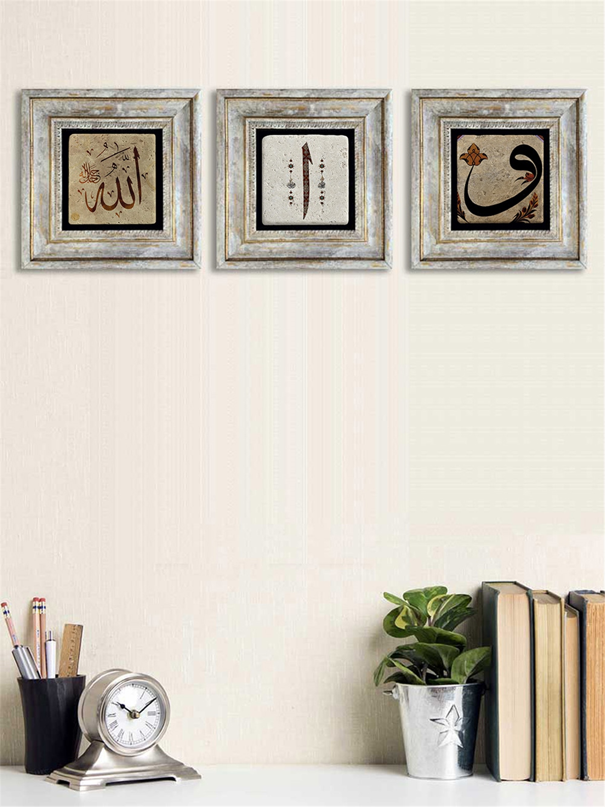 OSCAR STONE DECOR 3'lü ÇERÇEVELİ DOĞALTAŞ DUVAR DEKORU / 3CDD-40-020 (WALL DECOR)