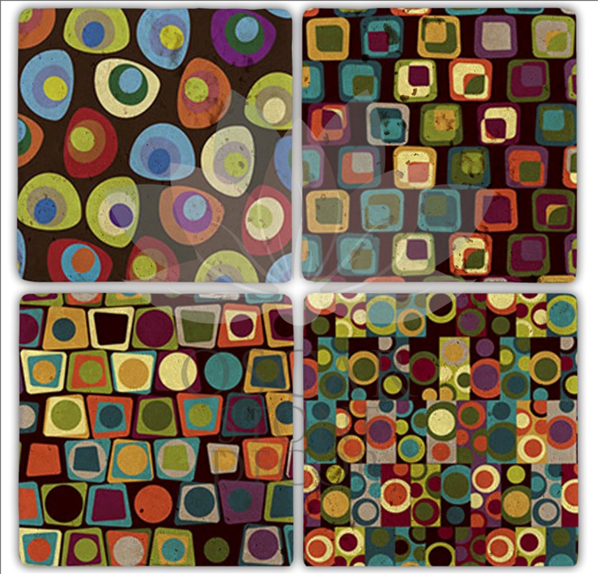 OSCAR STONE DECOR ALACA 4'lü DOĞALTAŞ BARDAK ALTLIĞI / BA186 (COASTER)