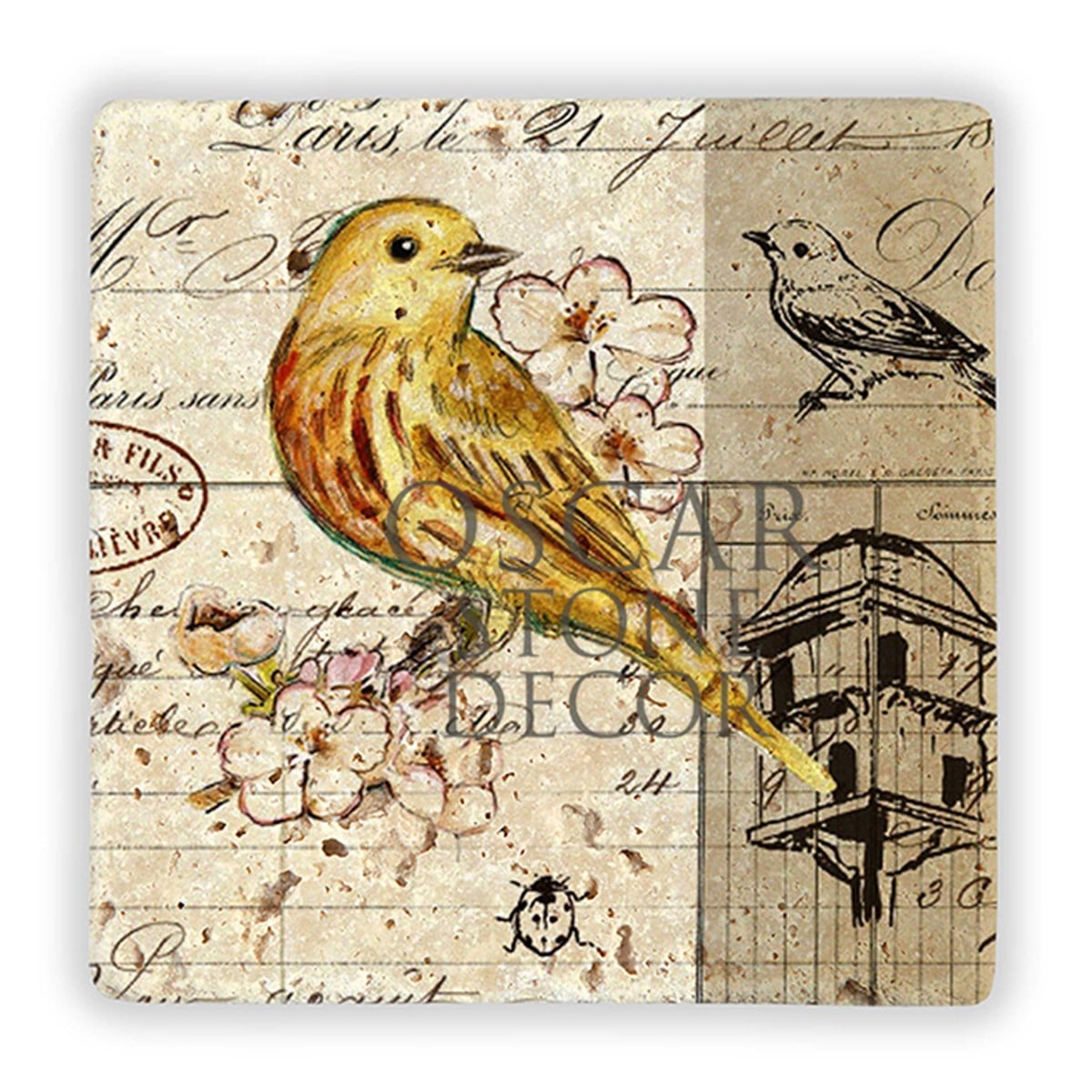 OSCAR STONE DECOR ALICI KUŞLAR DOĞALTAŞ DUVAR DEKORU / DD283 (WALL DECOR)