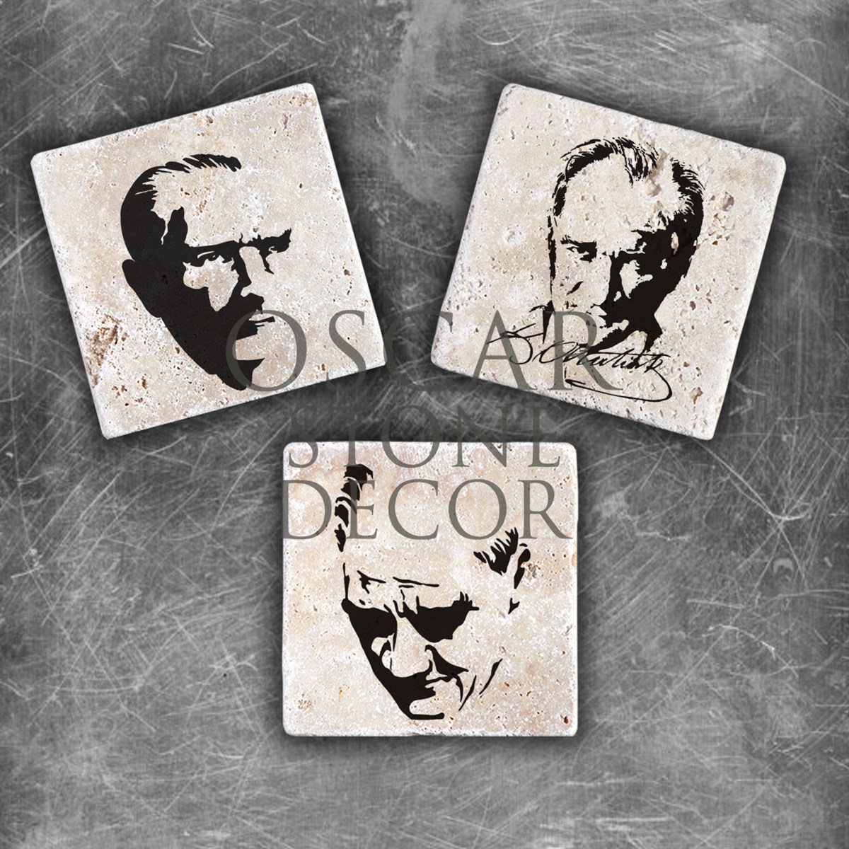 OSCAR STONE DECOR ATA DOĞALTAŞ MAGNET SETİ / MG-140