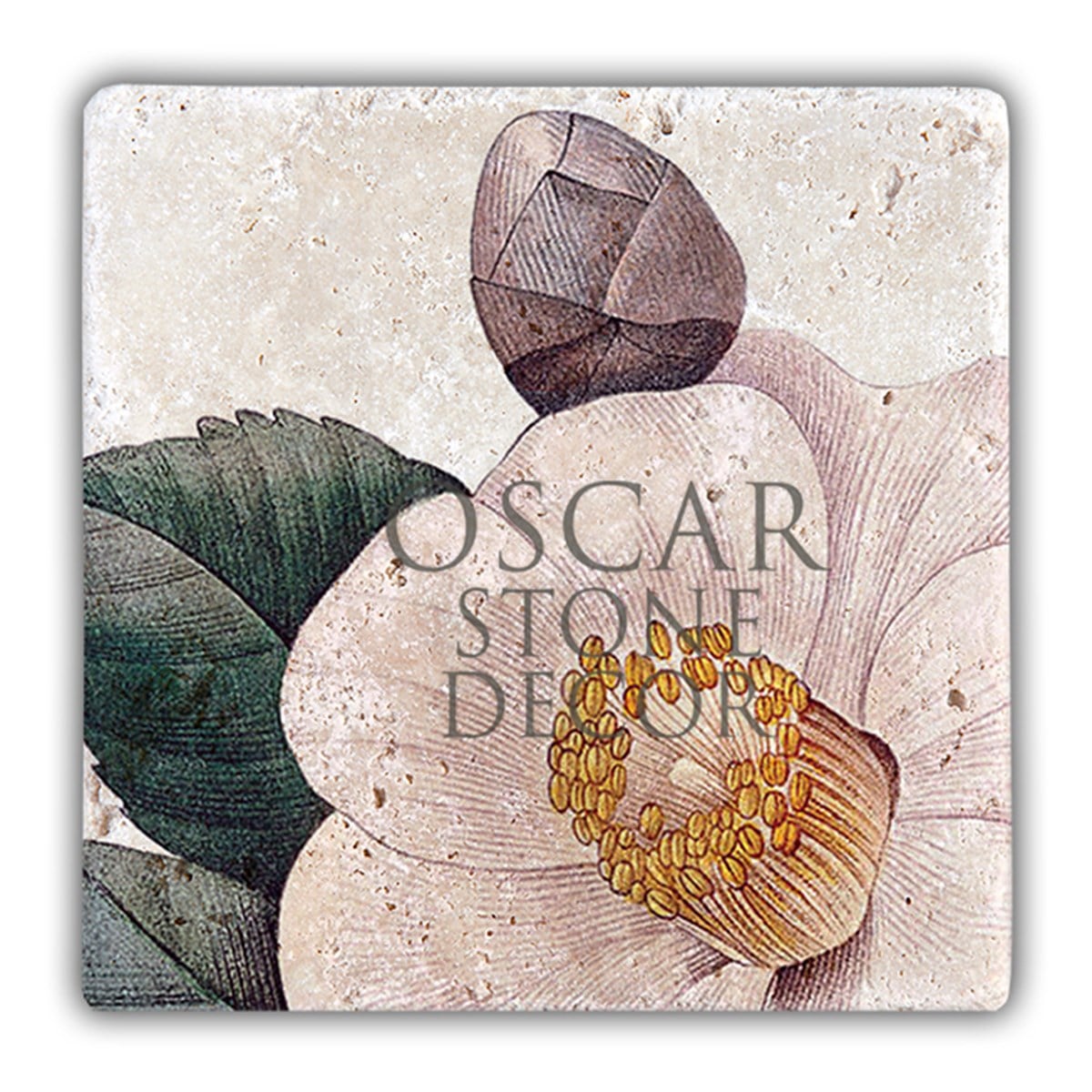 OSCAR STONE DECOR BEYAZ ÇİÇEK DOĞALTAŞ DUVAR DEKORU / DD14 (WALL DECOR)