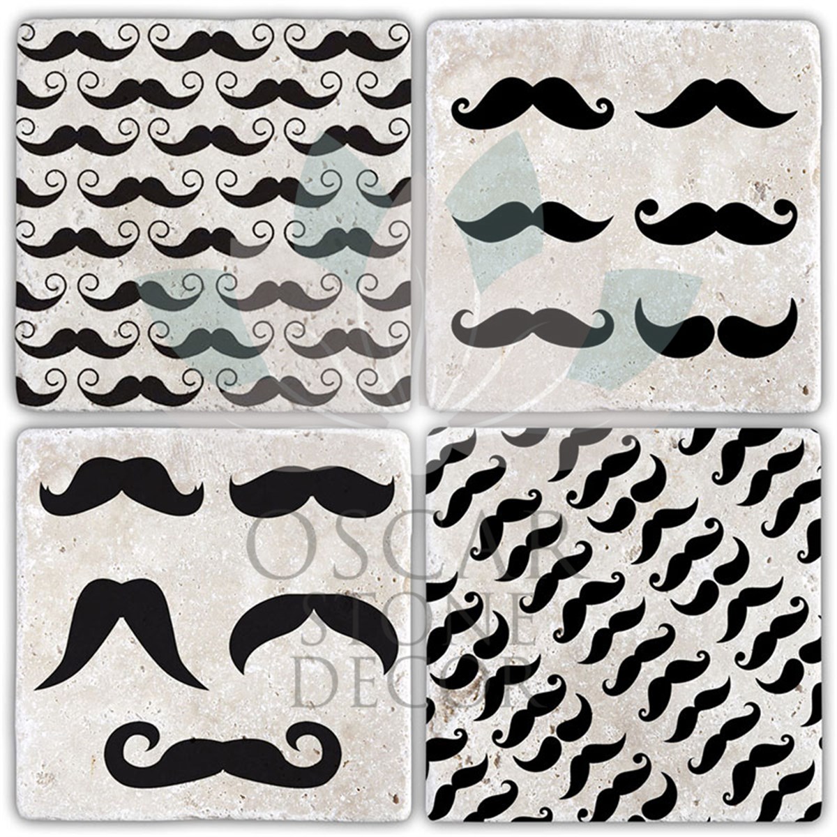 OSCAR STONE DECOR BIYIKS 4'lü DOĞALTAŞ BARDAK ALTLIĞI / BA412 (COASTER)