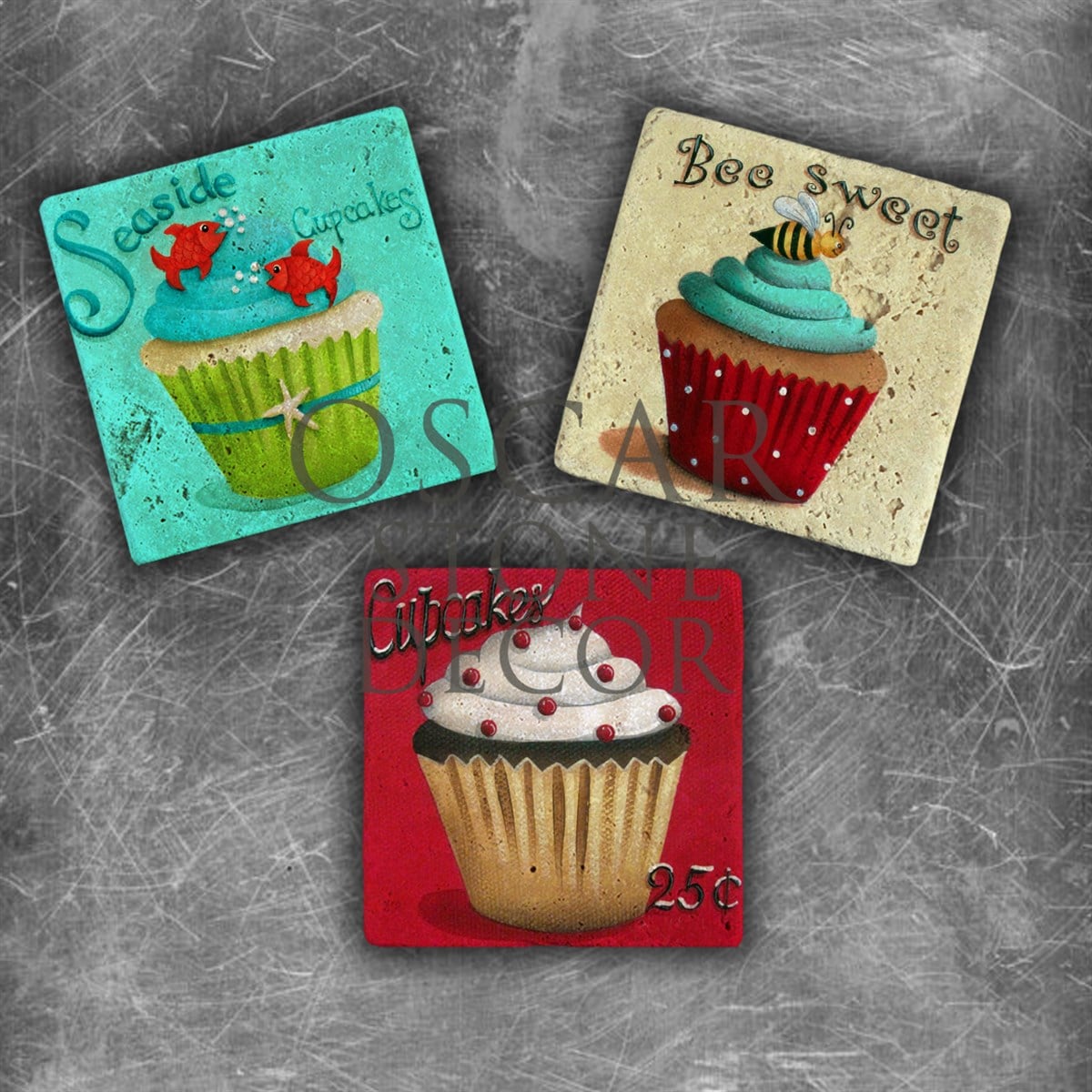 OSCAR STONE DECOR CAKE BE SWEET DOĞALTAŞ MAGNET SETİ / MG-091