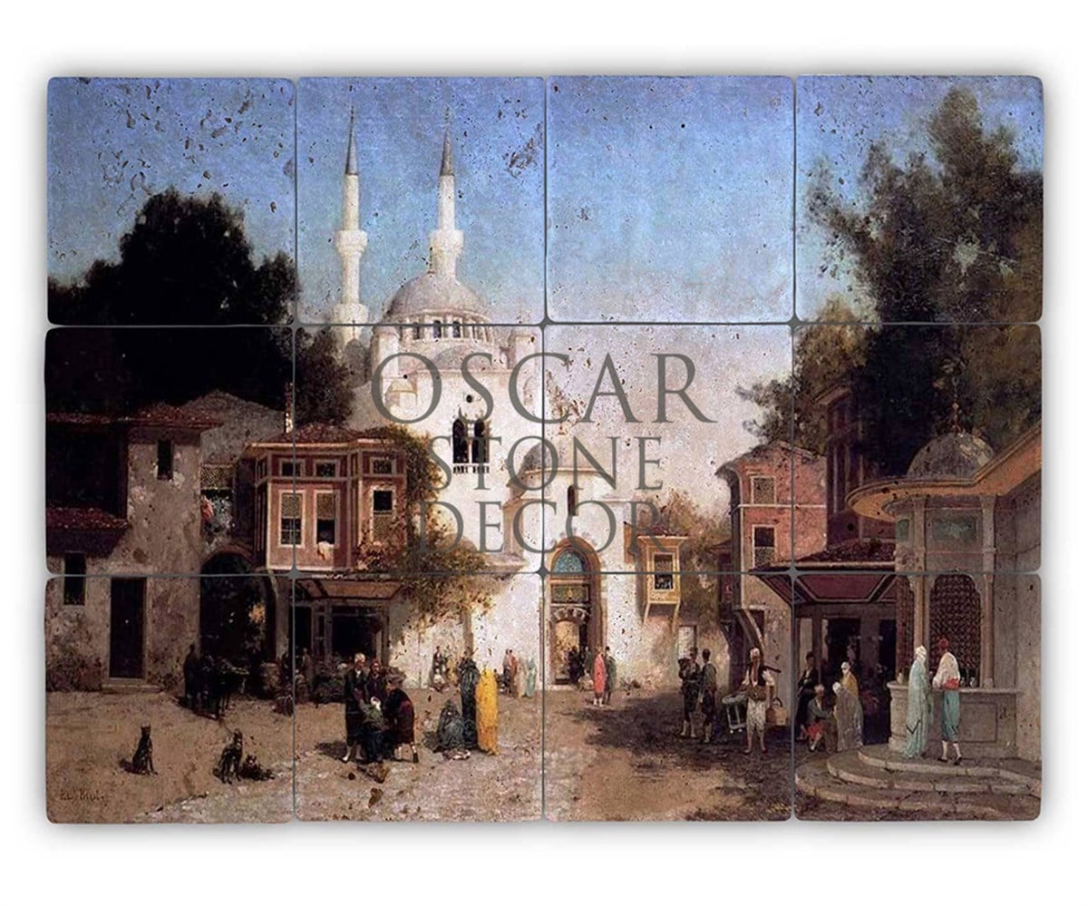 OSCAR STONE DECOR CAMİ II DOĞALTAŞ TABLO / TT080 (STONE TABLE)