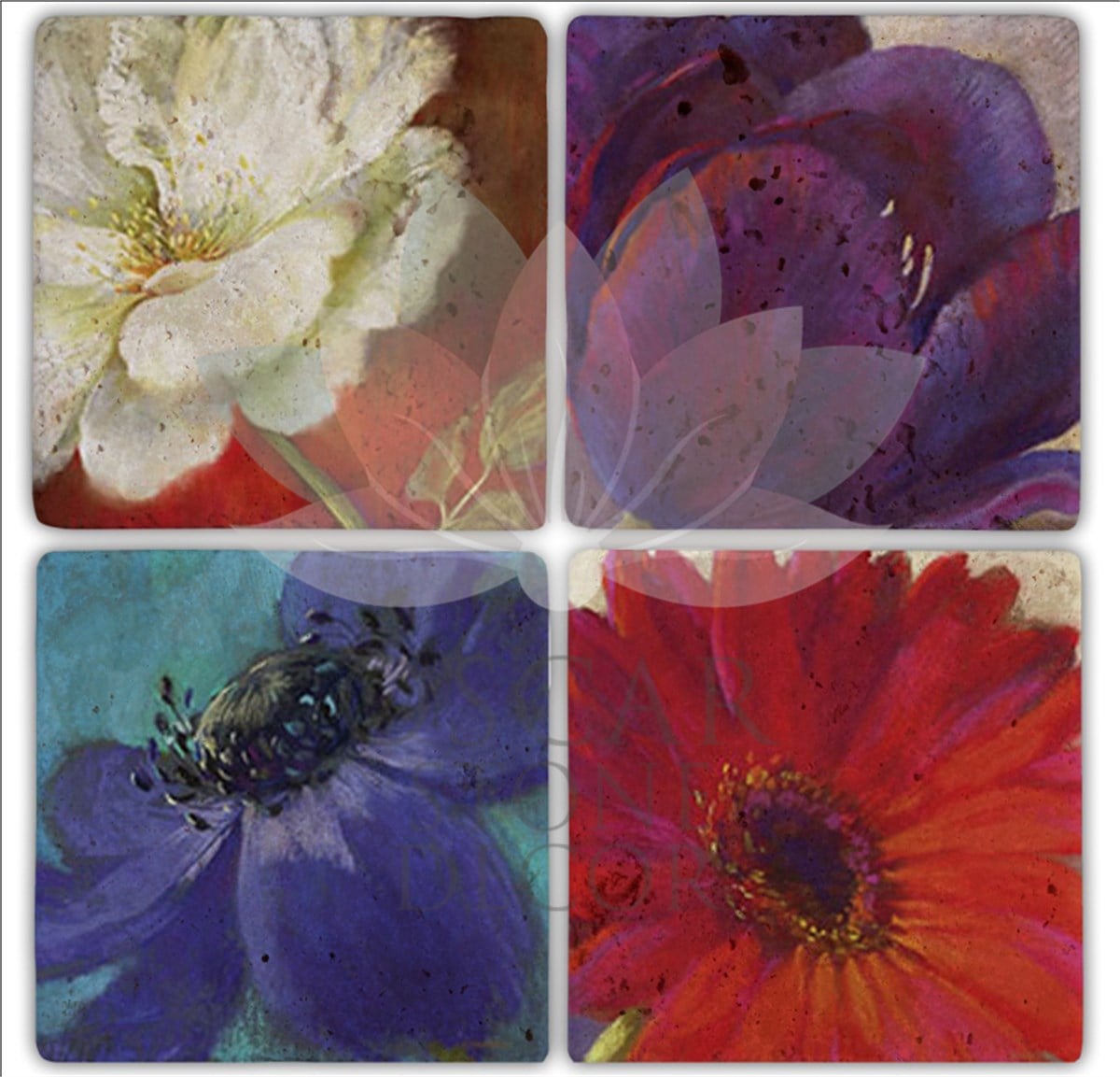 OSCAR STONE DECOR CERBELA 4'lü DOĞALTAŞ BARDAK ALTLIĞI / BA181 (COASTER)