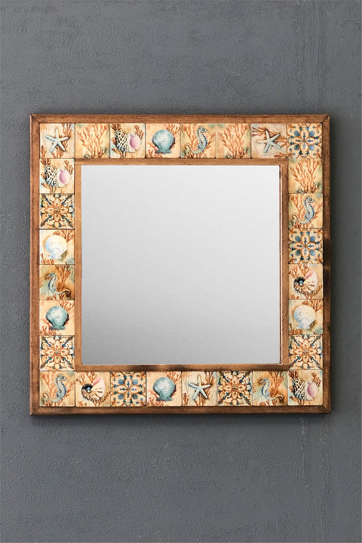 OSCAR STONE DECOR ÇERÇEVELİ MOZAİK DOĞALTAŞ AYNA / AYN4040-012