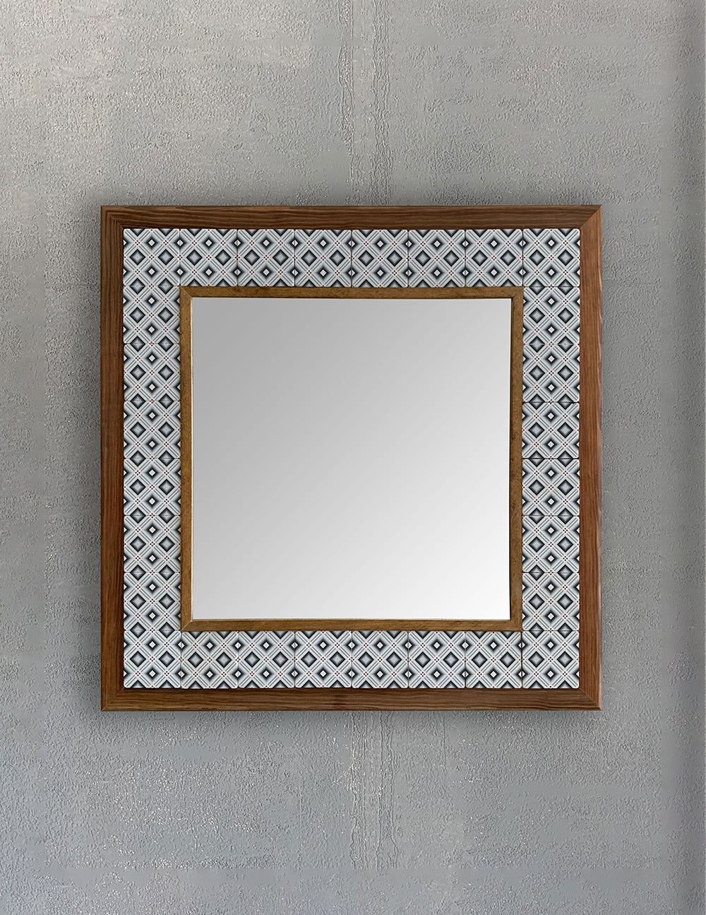 OSCAR STONE DECOR ÇERÇEVELİ MOZAİK DOĞALTAŞ AYNA / AYN4040-058
