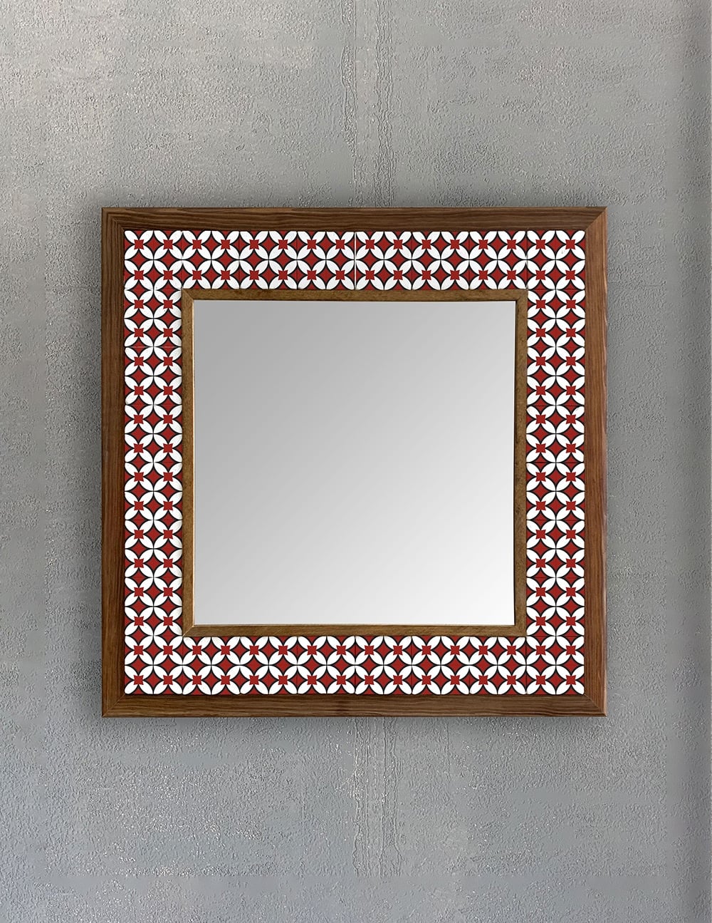 OSCAR STONE DECOR ÇERÇEVELİ MOZAİK DOĞALTAŞ AYNA / AYN4040-046