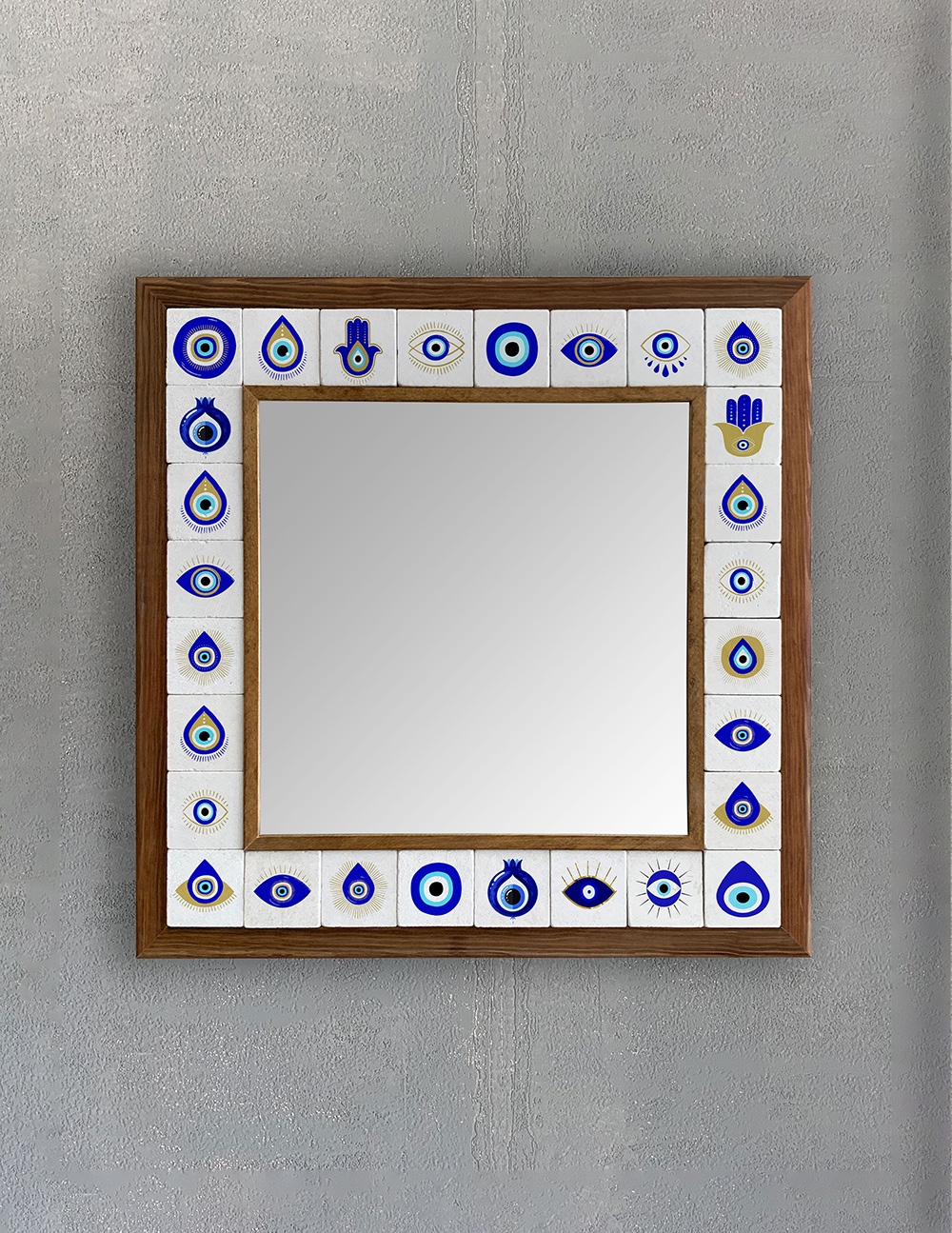 OSCAR STONE DECOR ÇERÇEVELİ MOZAİK DOĞALTAŞ AYNA / AYN4040-088