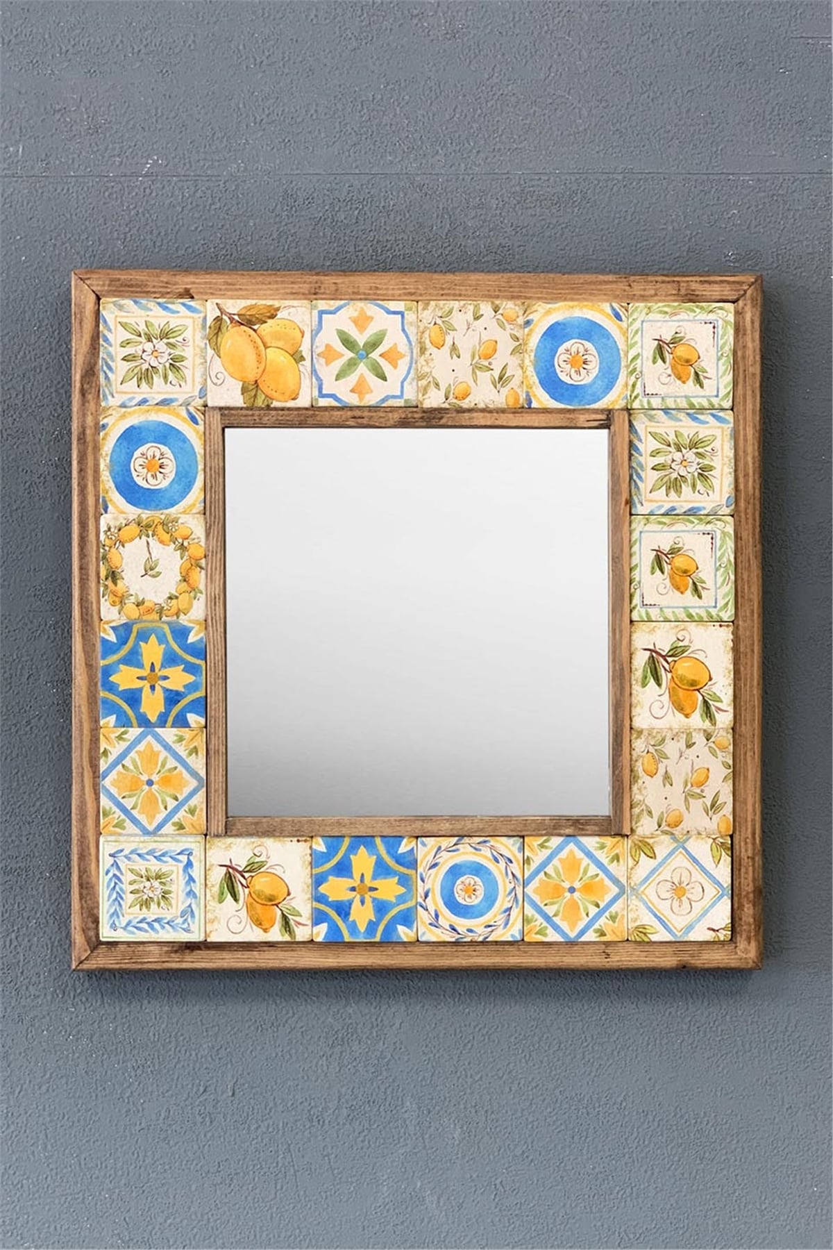 OSCAR STONE DECOR ÇERÇEVELİ MOZAİK DOĞALTAŞ AYNA / AYN-067