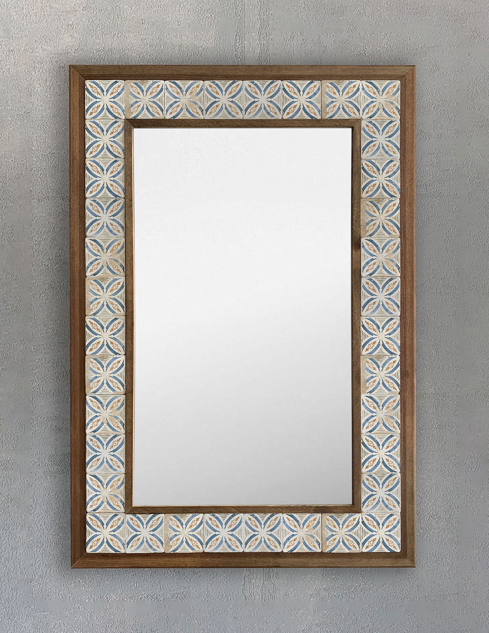 OSCAR STONE DECOR ÇERÇEVELİ MOZAİK DOĞALTAŞ AYNA / AYN4060-106