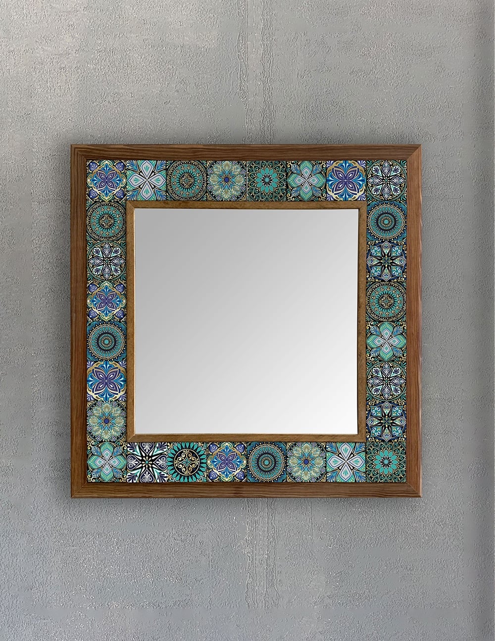 OSCAR STONE DECOR ÇERÇEVELİ MOZAİK DOĞALTAŞ AYNA / AYN4040-097