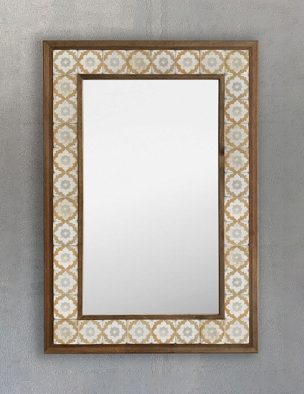 OSCAR STONE DECOR ÇERÇEVELİ MOZAİK DOĞALTAŞ AYNA / AYN4060-107